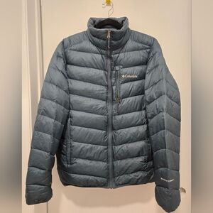 Columbia Men's Teal Dark Green Down Puffer Jacket